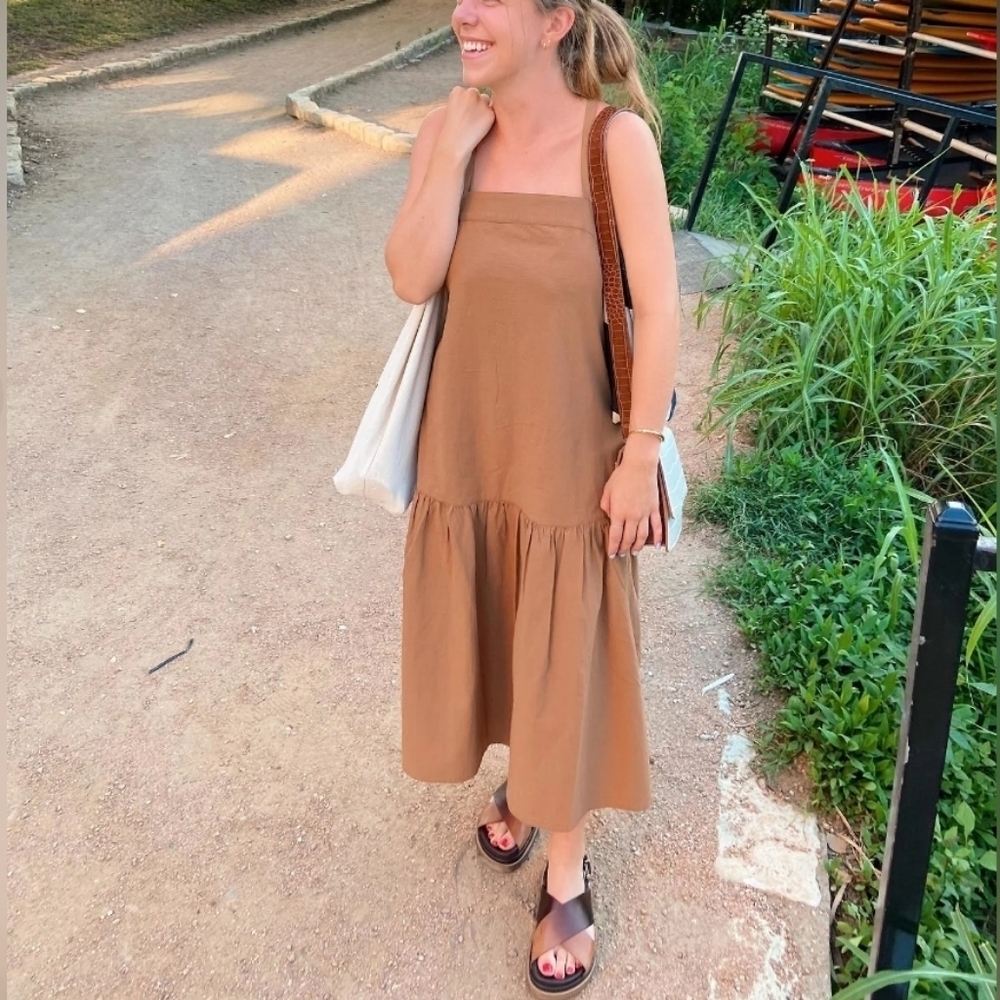 🌸 NEW Everlane | Cotton‎ Strapless Midi Dress size 6 - Picture 7 of 7
